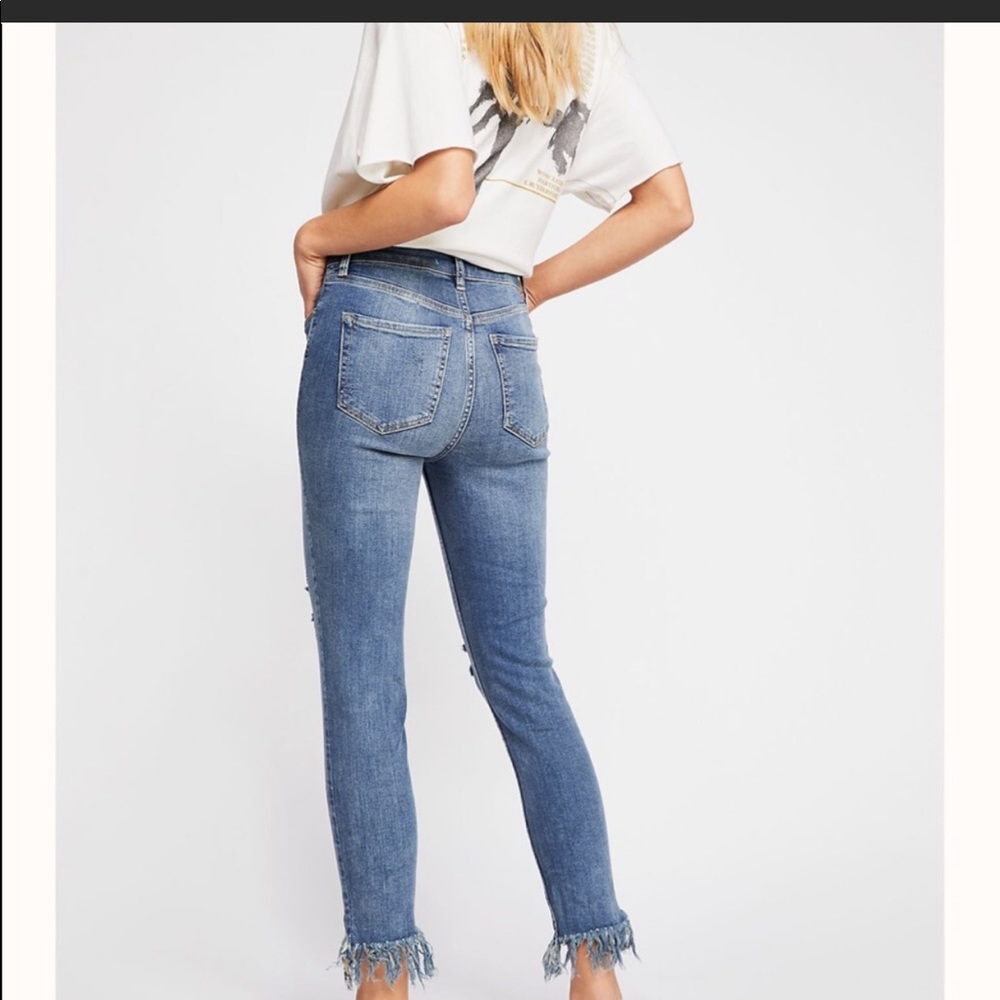 Free People Great Heights Frayed Skinny Jeans - Picture 3 of 8